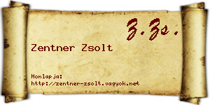 Zentner Zsolt névjegykártya